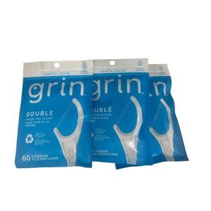 3 PACKS Of ‎ Grin Double and Gentle Flossers, 60-ct